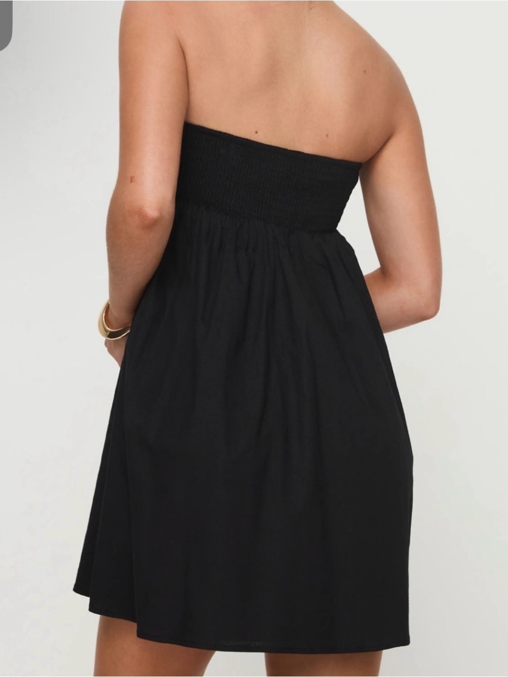 ❇️NWT❇️ Princess Polly Strapless Black 95% Cotton Blend Dress. - Picture 4 of 12